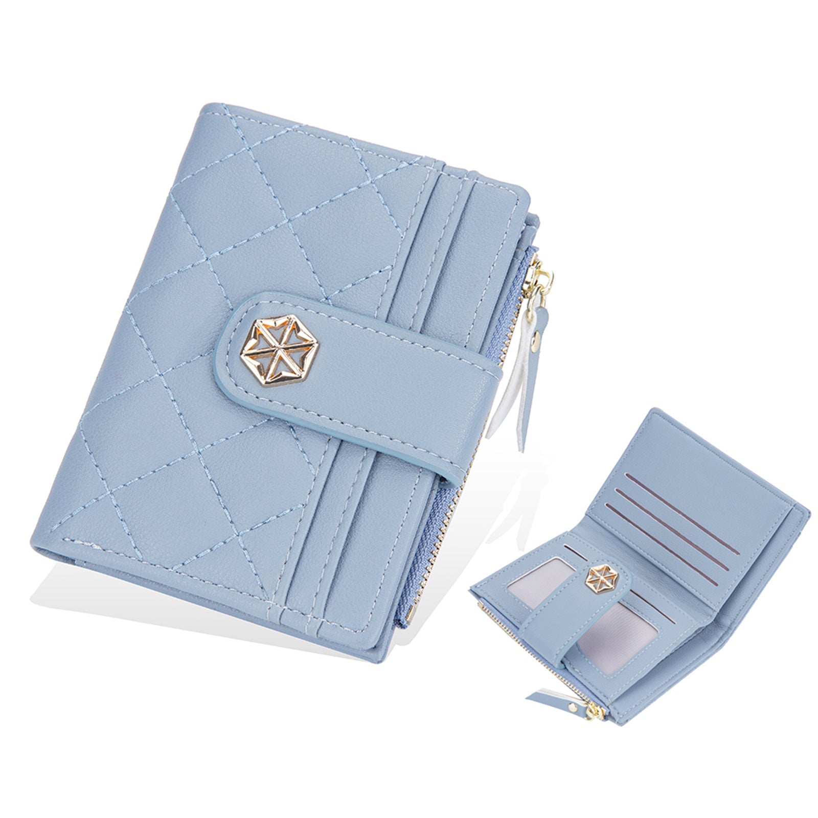 BAELLERRY N2382 Stylish PU Leather Women Short Wallet Zipper Pocket Design Cards Coins Cash Holder Purse BAELLERRY N2382 Stylish PU Leather Women Short Wallet Zipper Pocket Design Cards Coins Cash Holder Purse